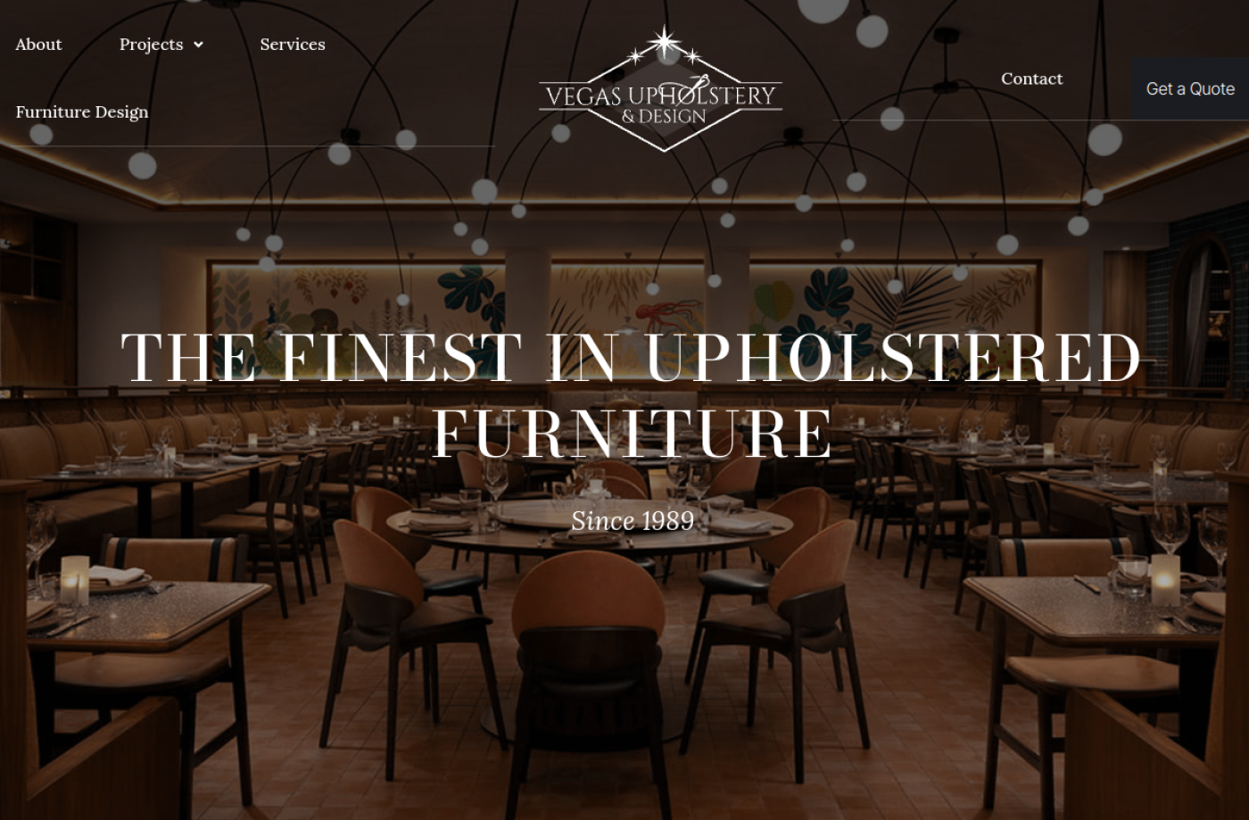 Vegas Upholstery live website preview